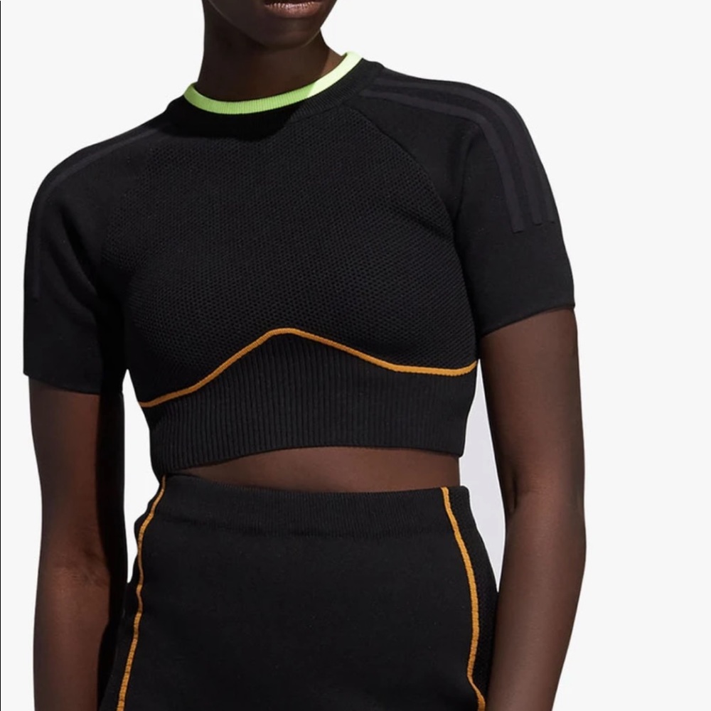 Ivy Park Drip 2 Black Out Knit Crop Top